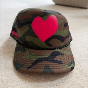 Zephyr Camo & Pink Heart Trucker Hat